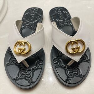 Gucci white sandals
